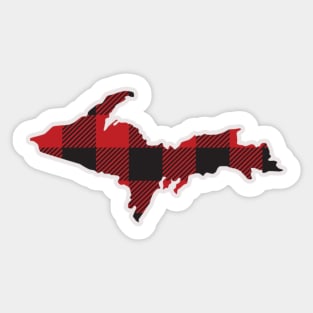 Yooper Plaid Logo Sticker